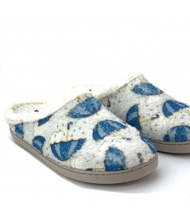 ZAPATILLA CASA PARAGUAS 8201-3 AZUL