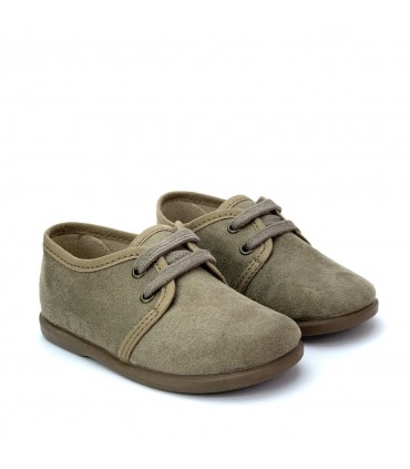 ZAPATO CORDONES NIÑO 12550 TAUPE