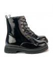 BOTIN MILITAR NIÑA CRECENDO 2633 CHAROL NEGRO