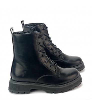 BOTIN MILITAR NIÑA CRECENDO 2633 NAPA NEGRO