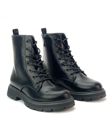 BOTIN MILITAR NIÑA CRECENDO 2633 NAPA NEGRO