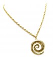 COLLAR CARACOLA ACERO ORO
