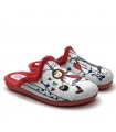 ZAPATILLA CASA NIÑA 61032 ALCALDE GRIS ROJO