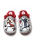 ZAPATILLA CASA NIÑA 61032 ALCALDE GRIS ROJO