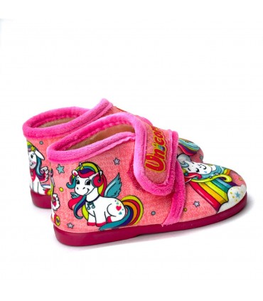 ZAPATILLA CASA UNICORNIO 1-237 FUXIA