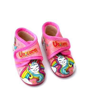 ZAPATILLA CASA UNICORNIO 1-237 FUXIA