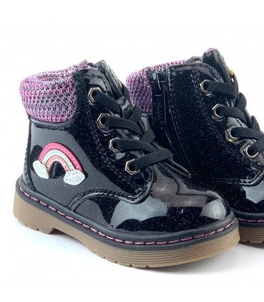 BOTITA NINA A3158S NEGRO