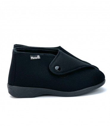 ZAPATILLA ANCHA VELCRO  2-7287 NEGRO