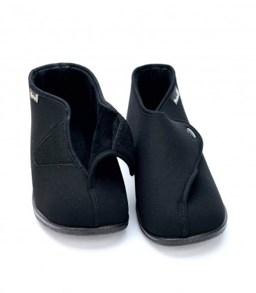 ZAPATILLA ANCHA VELCRO  2-7287 NEGRO