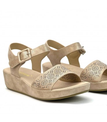 SANDALIA CUÑA AMARPIES ABZ26749 PLATINO