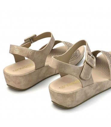 SANDALIA CUÑA AMARPIES ABZ26749 PLATINO