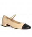 ZAPATO TACON BAJO MARY JANE M5270 NUDE NEGRO