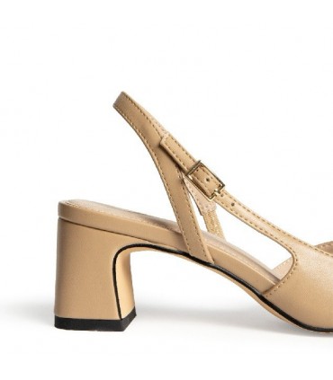 ZAPATO SALON M5332 CAMEL NEGRO