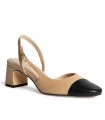 ZAPATO SALON M5332 CAMEL NEGRO