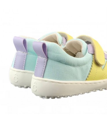 ZAPATILLA RESPETUOSA COQUEFLEX 15515 LAVANDA AGUA AMARILLO