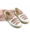 ALPARGATA CEREMONIA CHUCES 37000 YUTE-021 BLANCO CINTA ROSA PALO