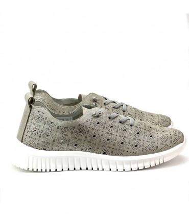 ZAPATILLA LIGERA CORDON ELASTICO AOG28352 PLATA