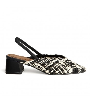 ZAPATO TACON BICOLOR M5327 NEGRO BLANCO