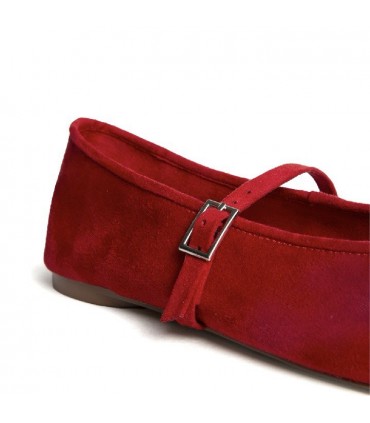 ZAPATO PLANO HEBILLA M5210 ROJO