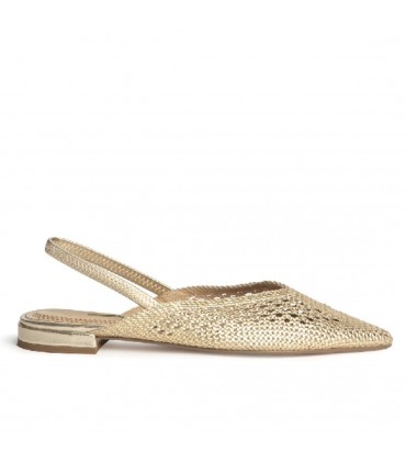 ZAPATO PLANO CALADOS M5261 ORO