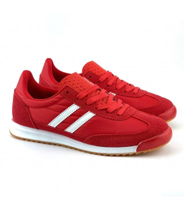 ZAPATILLA RAYAS COMBI L-24027-13 ROJO