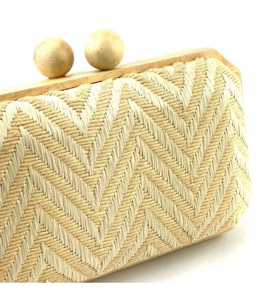 BOLSO FIESTA MADERA RAYAS BEIGE AST20540 2