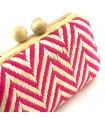 BOLSO FIESTA MADERA RAYAS ROSA AST20540 5
