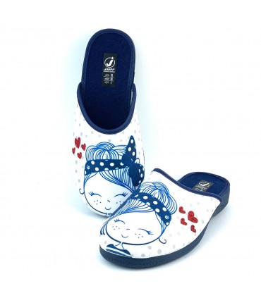 ZAPATILLA CASA CUÑA MUJER JAVER 47-246 MARINO