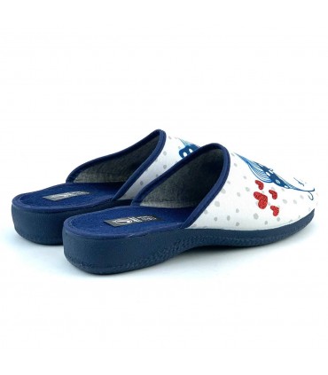 ZAPATILLA CASA CUÑA MUJER JAVER 47-246 MARINO