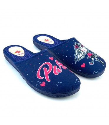 ZAPATILLA CASA MUJER PARIS 6102 MARINO