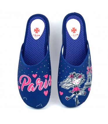 ZAPATILLA CASA MUJER PARIS 6102 MARINO