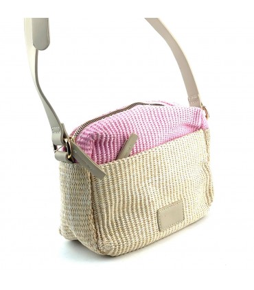 BANDOLERA RAFIA JYL67836  ROSA