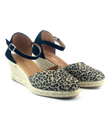 CUÑA CERRADA PIEL CABRERA 87-5 LEOPARDO