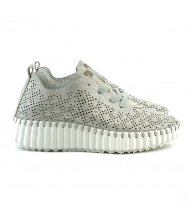 ZAPATILLA CONFORT PLATAFORMA D,ANGELA DOG28234 PLATA