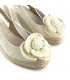 CUÑA CERRADA NATURAL FLOR CF-5040 BEIGE