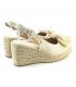 CUÑA CERRADA NATURAL FLOR CF-5040 BEIGE