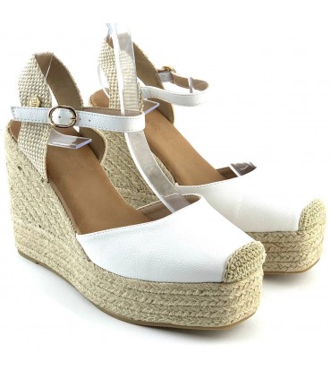 CUÑA CERRADA POLIPIEL CF-5072 BLANCA