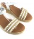 SANDALIA CUÑA PIEL VERANAS V25307 BLANCO