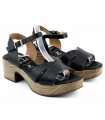 SANDALIA TACON MADERA PIEL OH MY SANDALS 5625 DOYA NEGRO