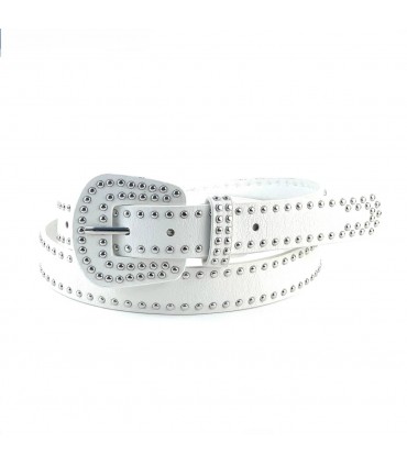 CINTURONES CHAPITAS CY-8043 BLANCO