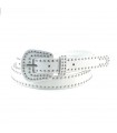 CINTURONES CHAPITAS CY-8043 BLANCO