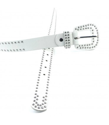 CINTURONES CHAPITAS CY-8043 BLANCO