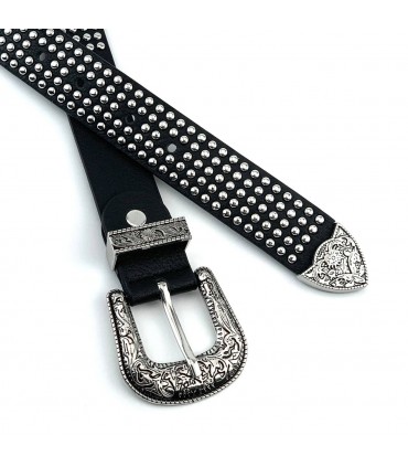 CINTURONES CHAPITAS CY-8046 NEGRO