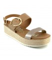 SANDALIA PIEL PLATAFORMA OH MY SANDALS 5705 DOYA TAUPE COMBI
