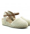 SANDALIA CUÑA CONFORT BEIGE Z5312
