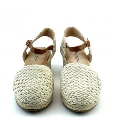 SANDALIA CUÑA CONFORT BEIGE Z5312