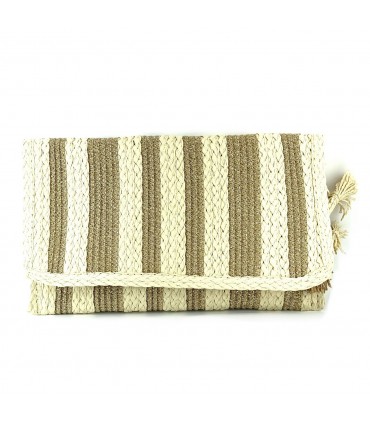 CARTEERA RAFIA NBNV5235 BEIGE   ORO