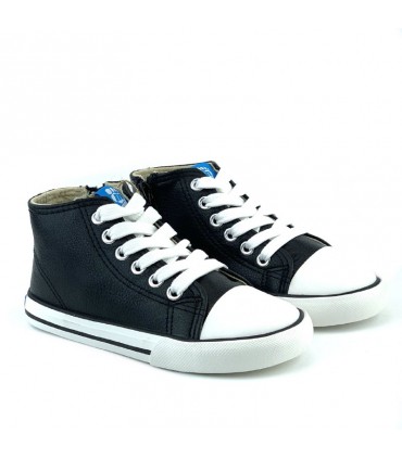 ZAPATILLA ABOTINADA RESPETUOSA MUSTANG CREMALLERA 49321 NEGRO