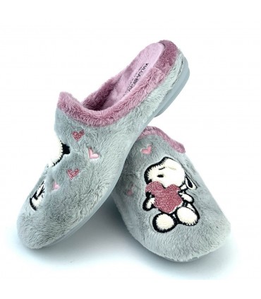 ZAPATILLA CASA VULCA-BICHA PERRITOS 4345 MALVA