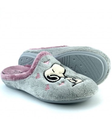 ZAPATILLA CASA VULCA-BICHA PERRITOS 4345 MALVA